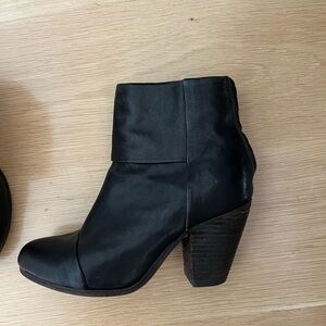 rag & bone Black Newbury Leather Ankle Booties